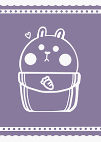 Pocket cute rabbit J-purple (bw1)