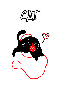 猫と毛糸
