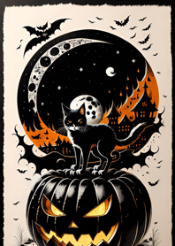 halloween cat 3D3C58