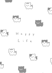 Neko - white gray.