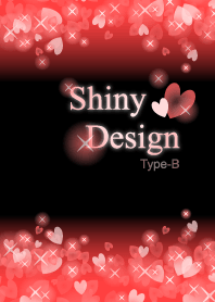 Shiny Design Type-B Red Heart