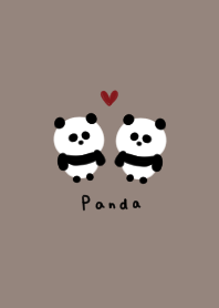 Greige and panda.