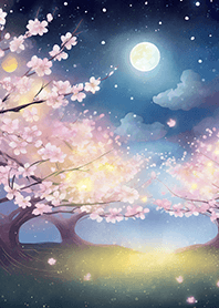美しい夜桜の着せかえ#2693