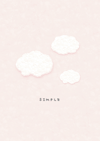 Simple Clouds  - Pink Beige 02