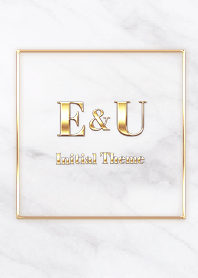 [ E&U ]  Initial Theme Gold White