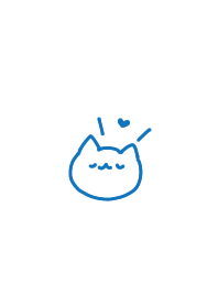 ゆるすぎたねこ(白×青2)