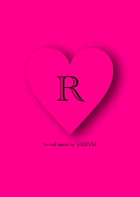 Heart Initial Vivid Pink -R-