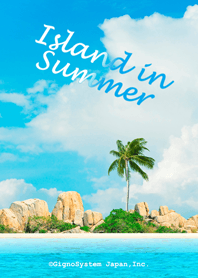Island in summer from Japan