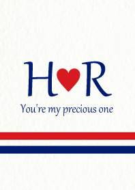 H&R イニシャル -Red & Blue-