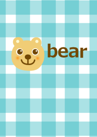 Bear and check pattern 2 from japan