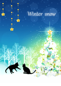 The glitter of winter when cats play2