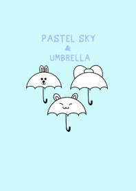 Pastel sky & umbrella