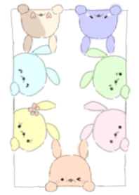 fluffy rabbits fuwafuwa