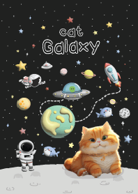 Galaxy Cat Cute : Black