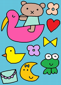 Lilo flamingo blue