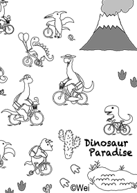 Dinosaur Paradise 11 White(Bike Theme)