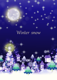 Sparkling winter streets and trees3.