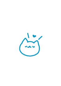 doodle cat.(blue&white)