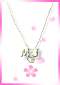 initial M&J(cherry blossoms)