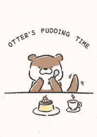 Otter's caramel pudding time