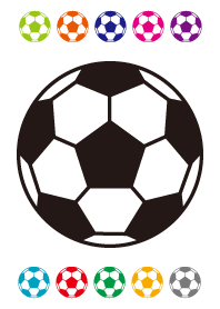 サッカーボールの着せかえ・カラフル