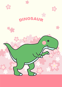 恐龍和粉紅櫻花