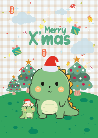 Dino Scott Cute Christmas Day Green
