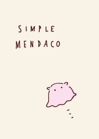 シンプル めんだこ ベージュ