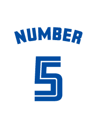 Number 5 White x blue version #cool