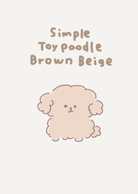 Simple Toy Poodle Brown Beige
