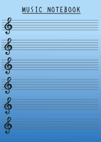 MUSIC COLOR NOTEBOOKj-BLUE GRADATION