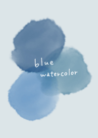 シンプル水彩ブルー