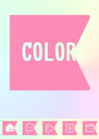 pink color rainbow  O16