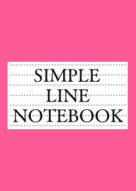 SIMPLE LINE NOTEBOOK/FLASHY PINK