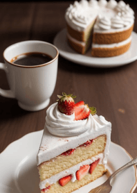 커피 딸기 초콜릿 케이크 rDRtU