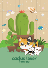 Cats Cactus Lover Brown