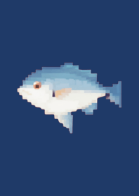 Fish Pixel Art Theme  Beige 05