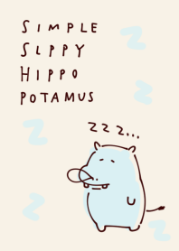 Simple sleepy hippopotamus.