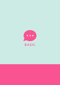 Simple&Basic Vivid Pink&Pale Blue Green