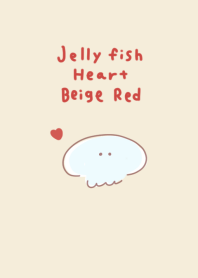 簡單的水母心型米紅色