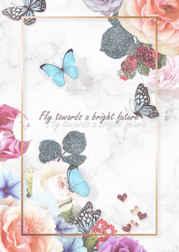 Greige flowers and butterflies 02_2