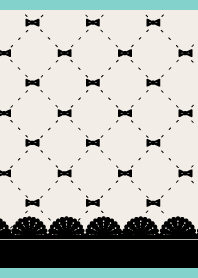 レースとリボン02 青色