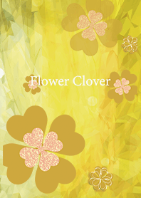 Gold : lucky flower clover