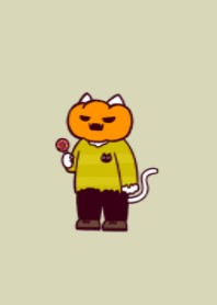 Jack-o'-lantern cat.(dusty colors03)