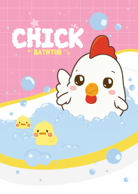 กุ๊กไก่ แช่อ่างน้ำ สีชมพู
