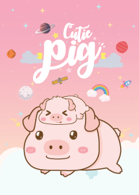 Pig Baby Galaxy Pastel Pink