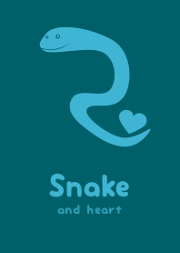 Snake & heart Deep teal GRN