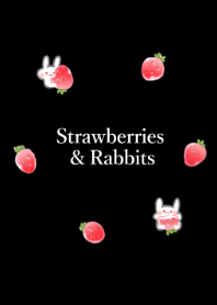 Spring strawberry and white rabbit