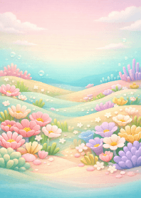 Pastel Dream Flower Field