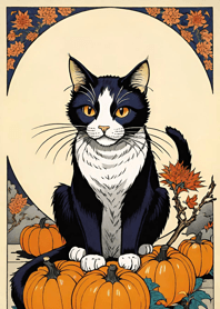 Ukiyo-e - Halloween cat B4BB40